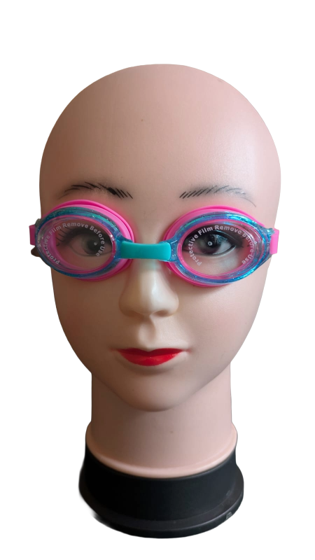 Kids Goggles Pink with blue glitter